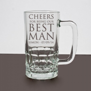 Cheers Best Man Personalised, Printed Pint Tankard